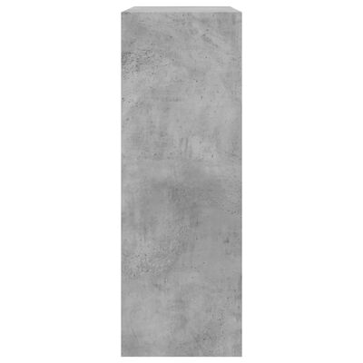 vidaXL Sapateira 80x34x96,5 cm derivados de madeira cinzento cimento