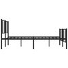 vidaXL Estrutura de cama com cabeceira e p&eacute;s 193x203 cm metal preto