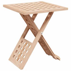 vidaXL Mesa de centro Castanho 33 x 33 x 40,5 cm Madeira de Noz Maci&ccedil;a