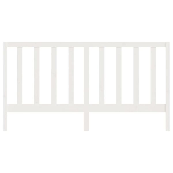 vidaXL Cabeceira de cama 186x4x100 cm pinho maci&ccedil;o branco