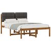 vidaXL Estrutura de Cama com Cabeceira Estofada