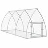 vidaXL Coelheira 105x300x120 cm a&ccedil;o galvanizado prateado