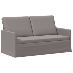 vidaXL Sof&aacute; de 2 lugares Cinzento-acastanhado 150 x 81 x 82 cm Tecido