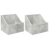 vidaXL Caixa de Discos LP 2 unid. Cinzento Cimento 37 x 33 x 32 cm
