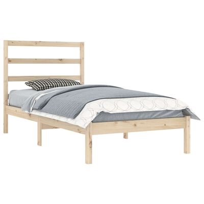 vidaXL Estrutura de cama 90 x 200 cm madeira de pinho maciça