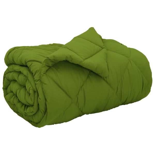 vidaXL Edredom de Inverno Verde 220 x 155 cm Microfibra