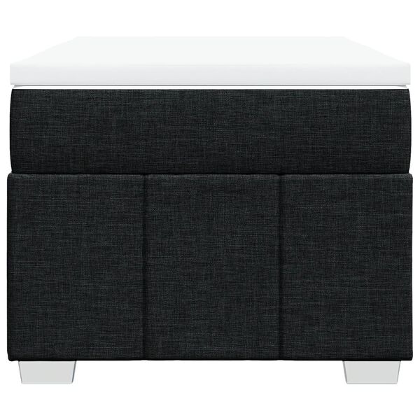 vidaXL Cama com molas/colch&atilde;o 80x200 cm tecido preto