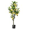 vidaXL Limoeiro artificial 136 folhas 120 cm verde