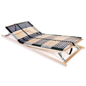 vidaXL Estrado de ripas com 42 ripas 7 zonas 70x200 cm