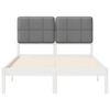 vidaXL Estrutura de Cama com Cabeceira Estofada Cinzento-claro