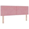 vidaXL Cama Box Spring LED com colch&atilde;o Rosa 140 x 200 cm Veludo