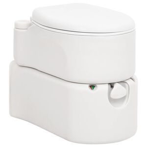 vidaXL Sanita integrada p/ campismo 24+17 L PEAD e esmalte branco