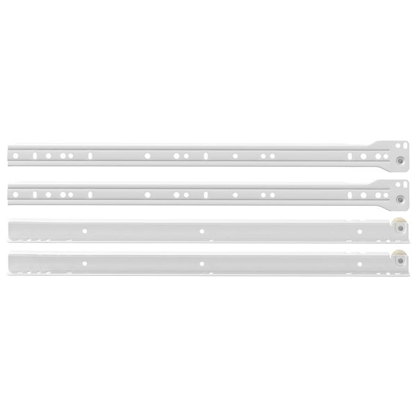 vidaXL Corredi&ccedil;a de Gaveta 49 pcs Branco A&ccedil;o