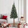 vidaXL Árvore de Natal Slim com 300 LEDs Verde e Branco 180 cm