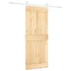 vidaXL Porta Deslizante Natural e Branco 85 x 210 cm