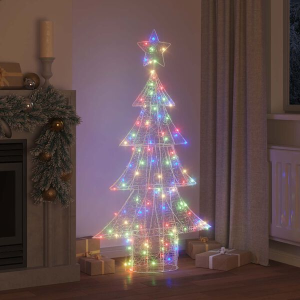 vidaXL &Aacute;rvore de Natal com 160 LEDs Multicolor 150 cm Acr&iacute;lo