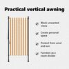 vidaXL Estore de rolo exterior 100x270 cm tecido/a&ccedil;o laranja e branco