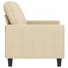 vidaXL Sofá de 2 lugares tecido 140 cm cor creme