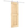 vidaXL Porta Deslizante Natural e Branco 70 x 210 cm