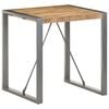 vidaXL Mesa de jantar 70x70x75 cm madeira de mangueira &aacute;spera maci&ccedil;a