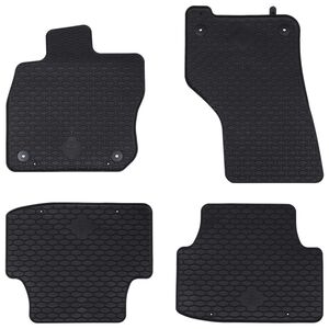 vidaXL Tapete de carro 4 pcs Preto Borracha