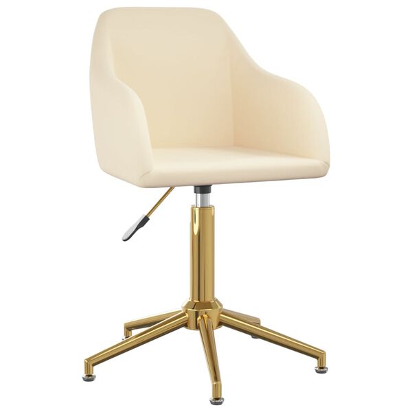 vidaXL Cadeiras de jantar girat&oacute;rias 6 pcs veludo cor creme