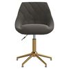 vidaXL Cadeira de jantar girat&oacute;ria veludo cinzento-escuro