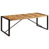 vidaXL Mesa de jantar madeira de mangueira maci&ccedil;a 220x100x75 cm