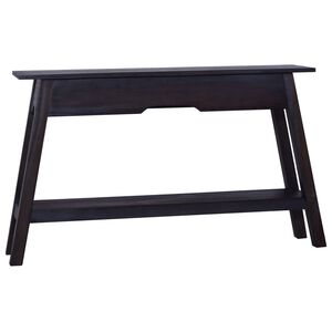 vidaXL Mesa consola 120x30x75 cm madeira de mogno maci&ccedil;a preto