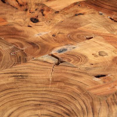 vidaXL Mesa de centro 35 cm 6 troncos madeira de sheesham sólida