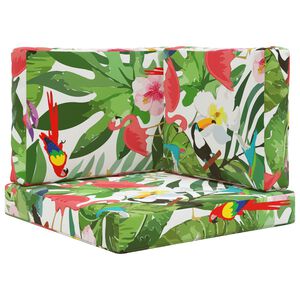 vidaXL Almofada para Sof&aacute; Externo 3 pcs colorido Poli&eacute;ster