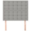 vidaXL Cabeceira Cinza Claro 90x5x118/128 cm Tecido