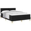 vidaXL Cama Box com almofada com cabeceira Preto 160 x 200 cm tecido