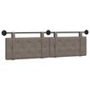vidaXL Cabeceira Suspensa Cinzento 190 x 55 x 5 cm PU Antigo