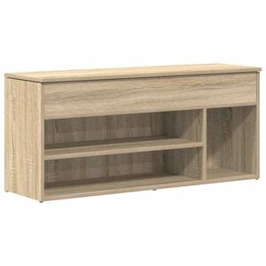 vidaXL Banco sapateira 102x30,5x45cm derivados madeira carvalho sonoma