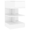 vidaXL Mesa de cabeceira derivados de madeira branco brilhante
