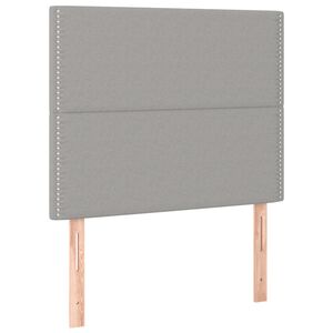 vidaXL Cabeceira Cinza Claro 100x5x118/128 cm Tecido