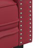 vidaXL 3 pcs conj. de sof&aacute;s chesterfield couro artif. vermelho tinto