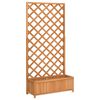 vidaXL Vaso com treli&ccedil;a 90x35x180 cm madeira de abeto maci&ccedil;a castanho