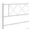 vidaXL Estrutura de cama com cabeceira e p&eacute;s 183x213 cm metal branco