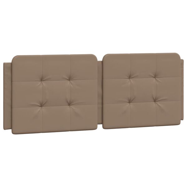 vidaXL Almofad&atilde;o de cabeceira Zadar 140 cm couro artificial cappuccino