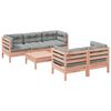 vidaXL 6 pcs conj. sof&aacute;s jardim c/ almofad&otilde;es madeira abeto-de-douglas