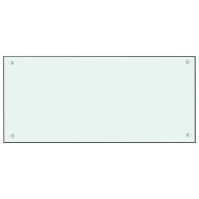 vidaXL Painel anti-salpicos de cozinha 90x40 cm vidro temperado branco