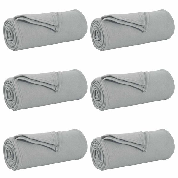 vidaXL Cobertores de Sof&aacute; 6 pcs Cinzeto 240 x 220 cm L&atilde;