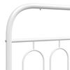 vidaXL Cabeceira de substitui&ccedil;&atilde;o 75 cm metal branco
