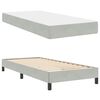 vidaXL Cama Box com colch&atilde;o Cinzento-claro 90 x 200 cm tecido