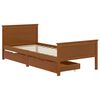 vidaXL Estrutura cama c/ 2 gavetas 100x200cm pinho maci&ccedil;o castanho mel