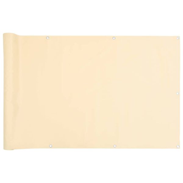 vidaXL Tela de privacidade para varanda 800x75 cm PVC creme