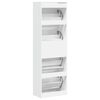 vidaXL Sapateira com 4 gavetas articuladas 60x34x187,5 cm branco