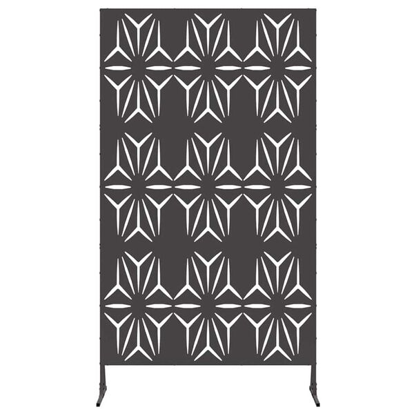 vidaXL Protetor de Privacidade Preto 100 x 50 x 180 cm A&ccedil;o